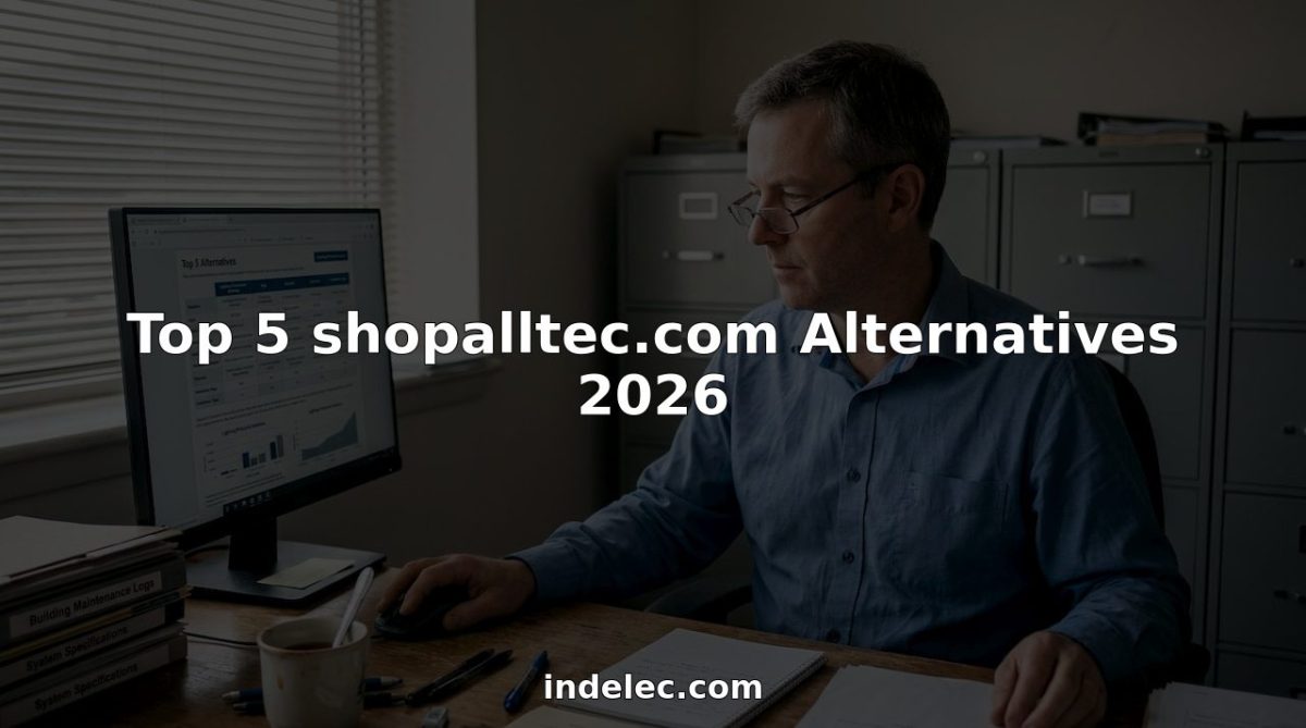 Business professional comparing lightning protection suppliers