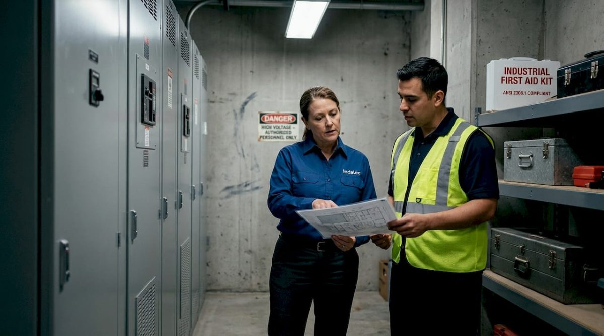 Facility manager reviews lightning safety plan