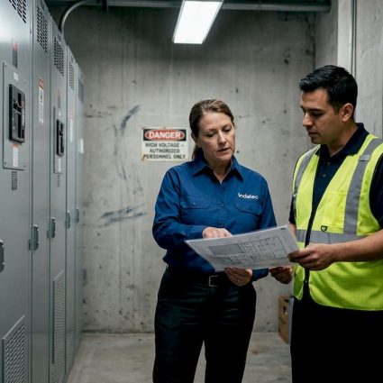 Facility manager reviews lightning safety plan