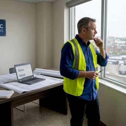 Facilities manager reviews lightning risk plans