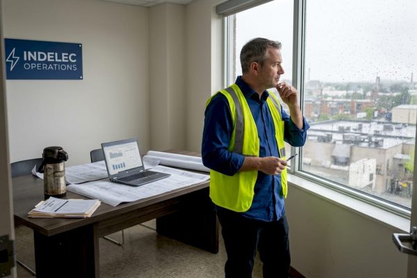 Facilities manager reviews lightning risk plans