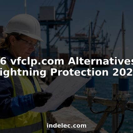 Engineer inspecting rooftop lightning protection system
