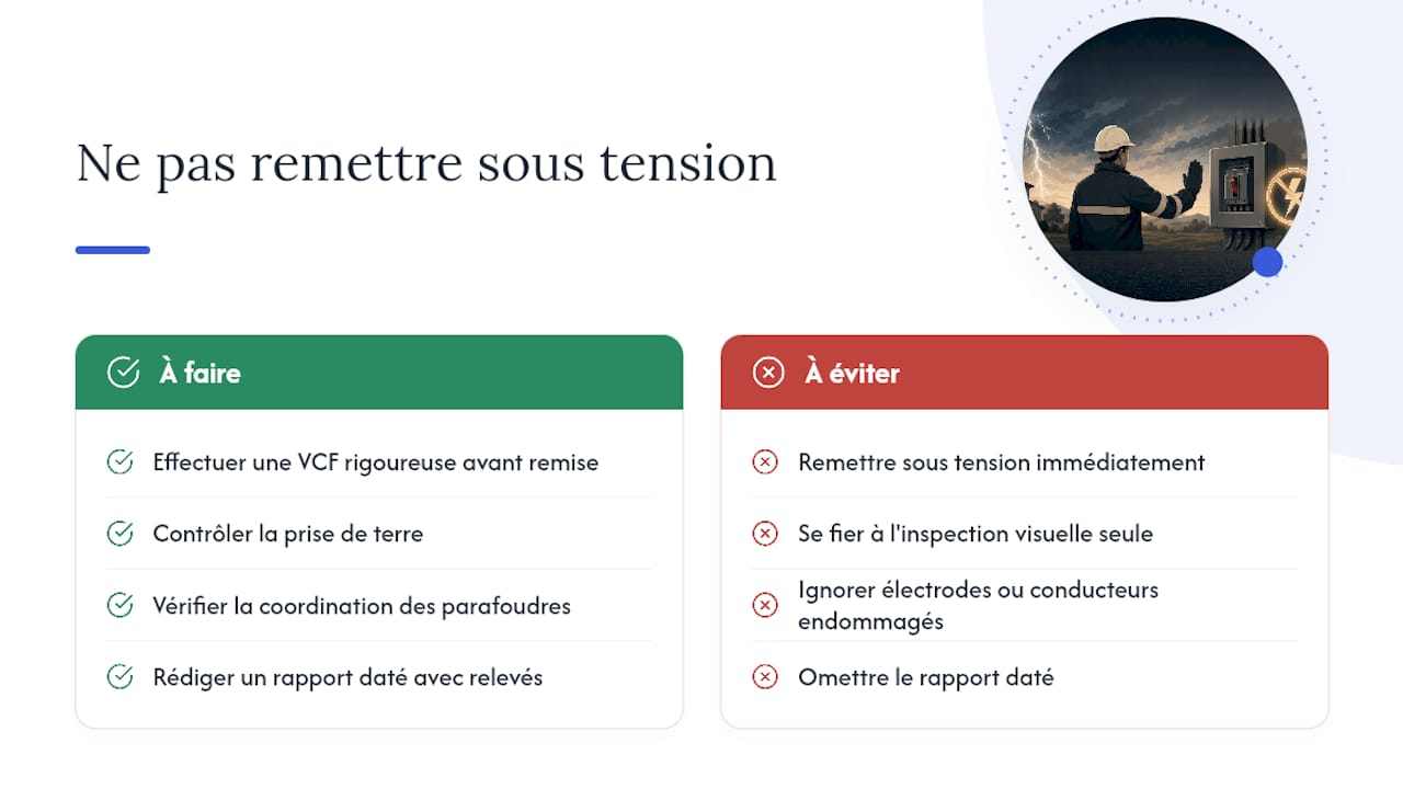 Ce que l'on sous-estime après un impact foudre — overview diagram