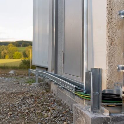 Industrial facility grounding and lightning protection setup