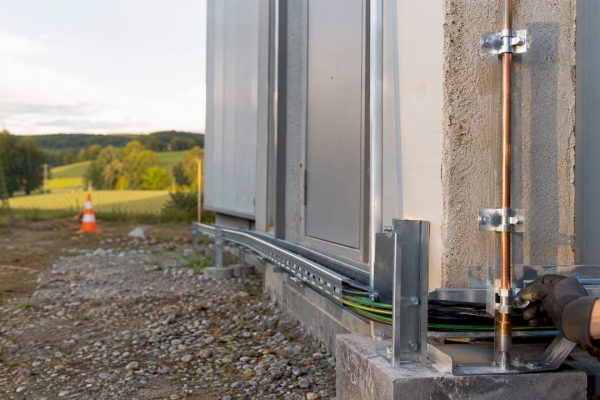 Industrial facility grounding and lightning protection setup