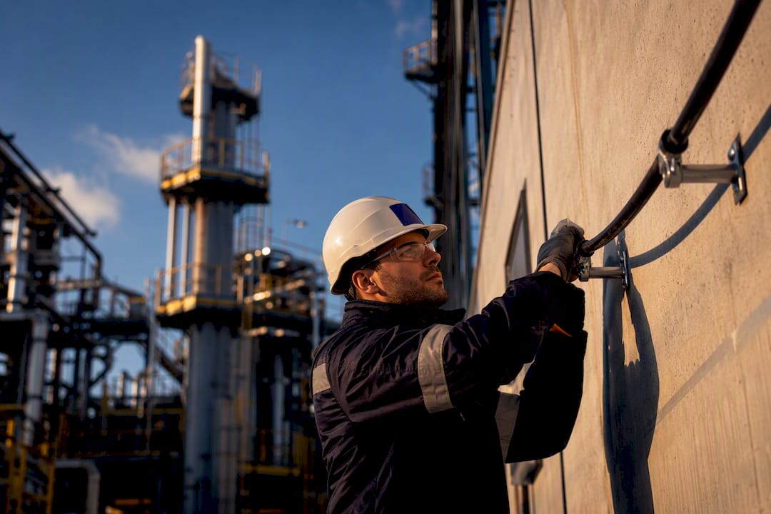 Insulated conductor routed outside industrial zone