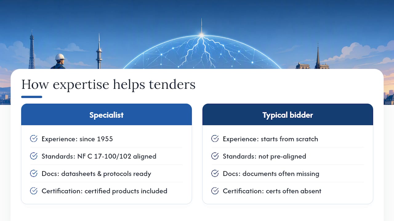Why specialist expertise changes the outcome on public tenders — overview diagram