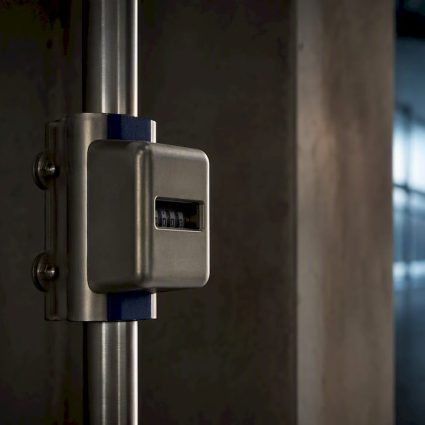 Gros plan sur un compteur d'impacts de foudre installé