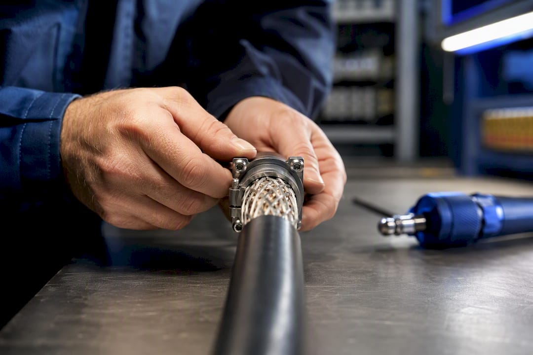 Raccord mécanique pour câble blindé