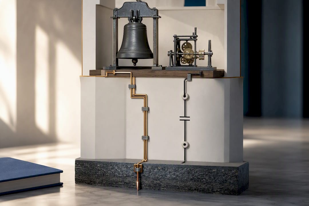 Bonded and isolated historic metalwork paths