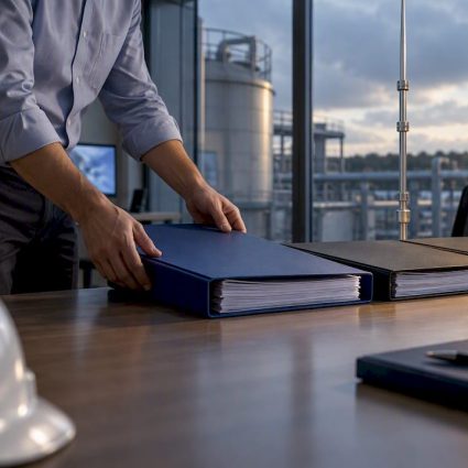 Technical compliance folders in industrial archive