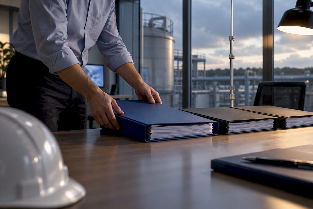 Technical compliance folders in industrial archive