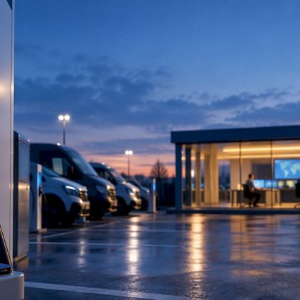 Fleet charging depot with connected charging equipment
