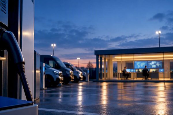 Fleet charging depot with connected charging equipment