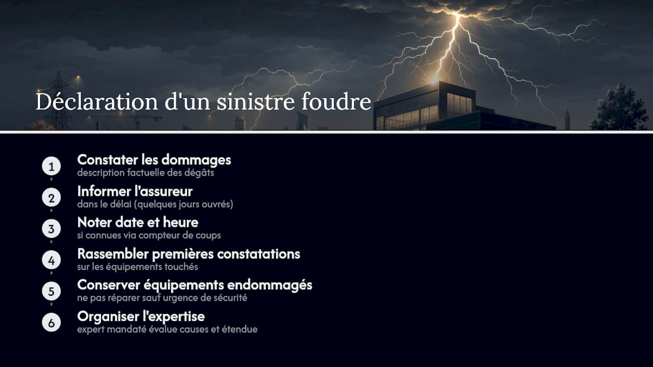 Les étapes pour déclarer un sinistre lié à la foudre