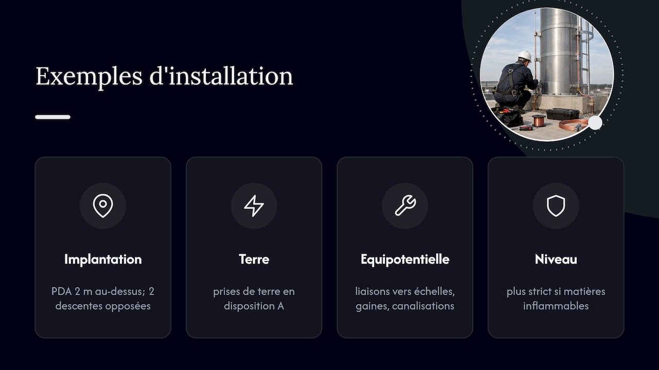 Des exemples d'installation qui montrent les choix réels — overview diagram