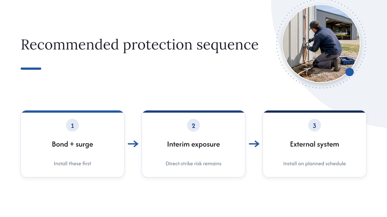 Phased protection sequence and interim strike exposure