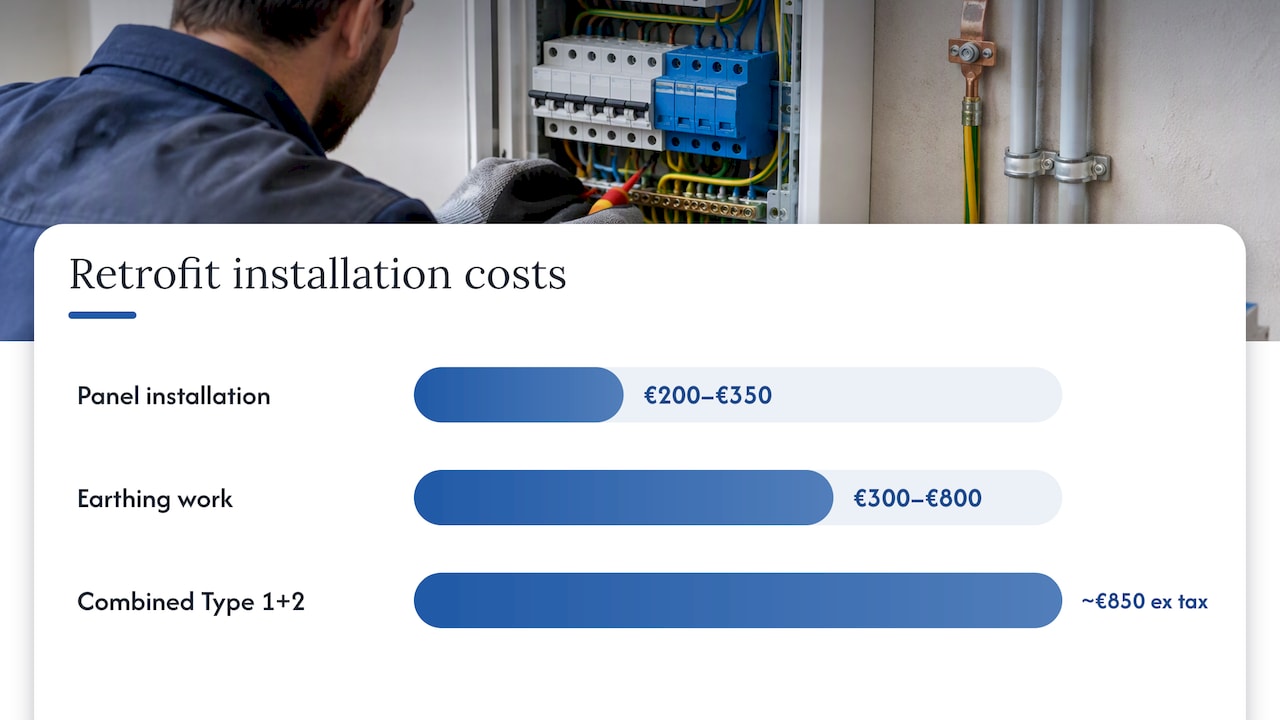 Three surge protection retrofit cost ranges