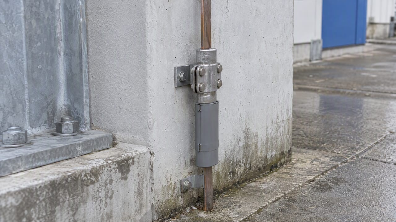 Accessible test joint beside a protective sleeve