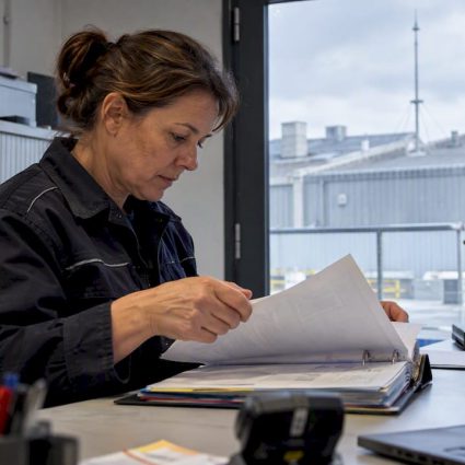 Responsable qui vérifie un dossier de qualification