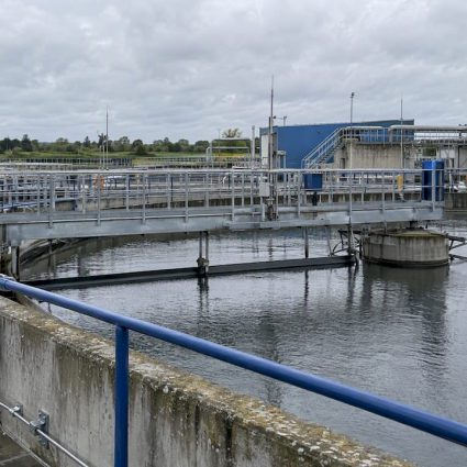 Lightning protection across wastewater treatment basins