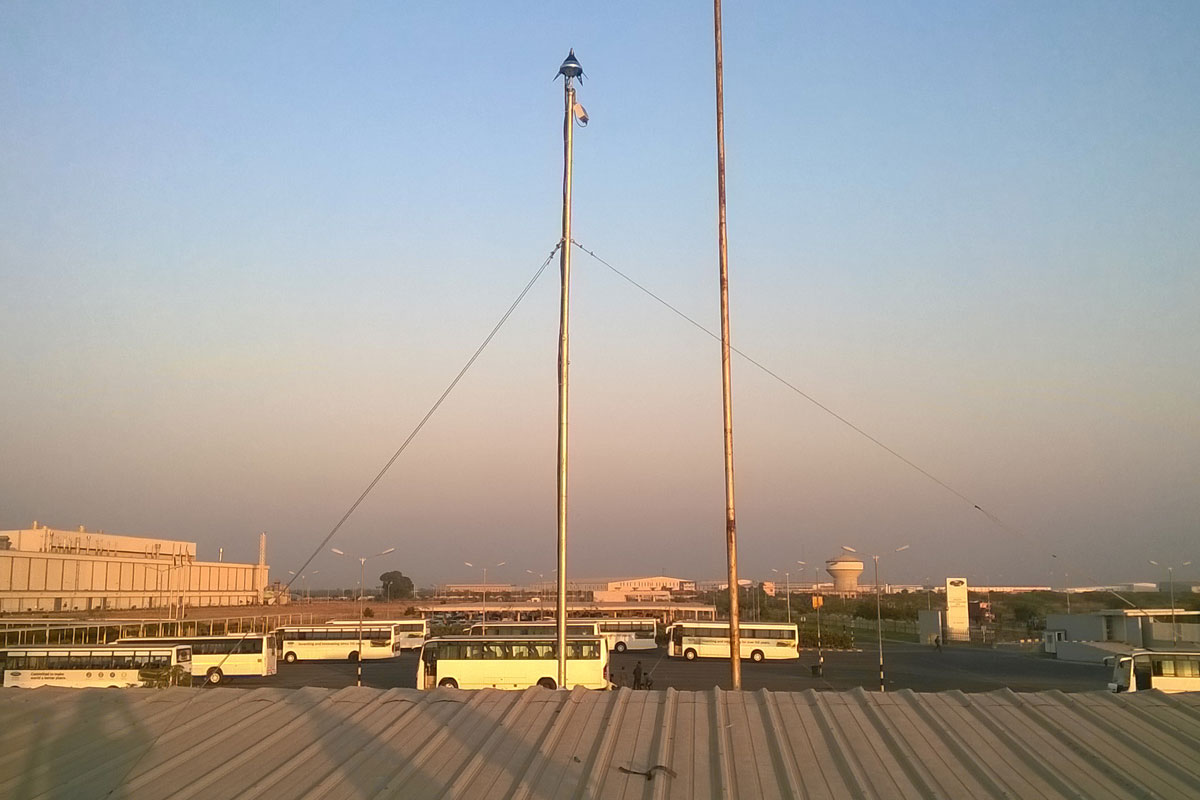 Indelec Prevectron Early Streamer Emission lightning rods - production site Ford India
