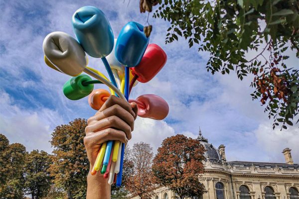 Tulipes de Jeff Koon et petit palais paris - protection foudre assurée par Indelec et les paratonerres Prevectron Connect